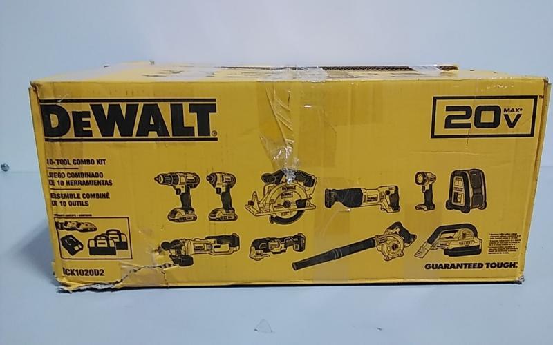 Dewalt DCK1020D2 20V MAX Cordless 10 Tool Combo Kit - MSRP $599