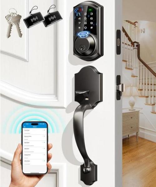Home Improvement - Veise Smart Locks for Front Door, YXAZCM 10ft x 10ft Magnetic Garage Door Screen - MSRP $11,627