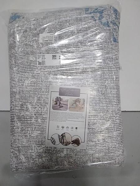 Monolia Area Rug 8'x10' Machine Washable Traditional Non-Slip Foldable Vintage Floral Rug, Gray - MSRP $99