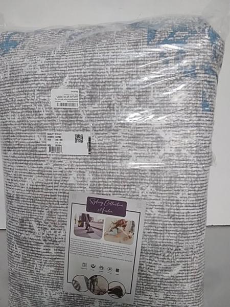 Monolia Area Rug 8'x10' Machine Washable Traditional Non-Slip Foldable Vintage Floral Rug, Gray - MSRP $99