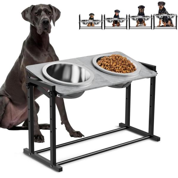 Pet Products - Elevated Dog Bowls for Extra Large Dogs, 2 in 1 TPU and Copper Rake - MSRP $1,539