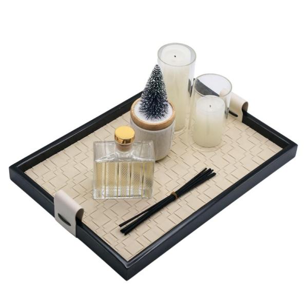 Home - Curated Collectives Woven Leather & Wooden Rectangle Tray, ZENGSHI LIFE MUSEUM 2025 AI Portable Fan- MSRP $4,634
