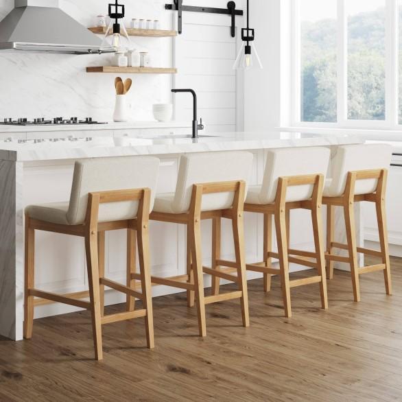 Furniture - Gracie Barstools Set of 4, Salcha Patio Side Chairs, Tass 2-Drawer Nightstand - Est Retail $5,371