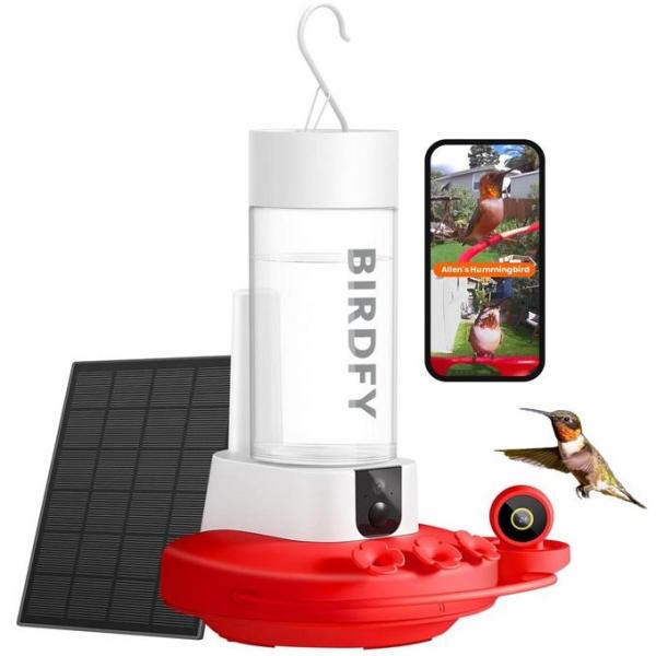 Lawn & Garden - NETVUE by Birdfy Hummingbird Feeder with 2 Cameras, Diivoo Wi-Fi Water Timer 4 Outlets - MSRP $10,379