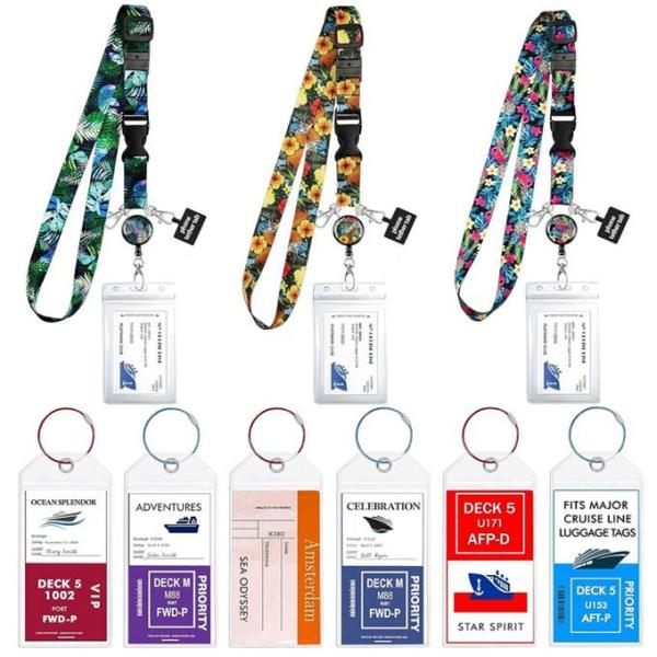 Office - One In A Millionaire 3pk Cruise Luggage Tags & Lanyards, Far/Aim 2025 96 Color-Coded Index Tabs - MSRP $4,445