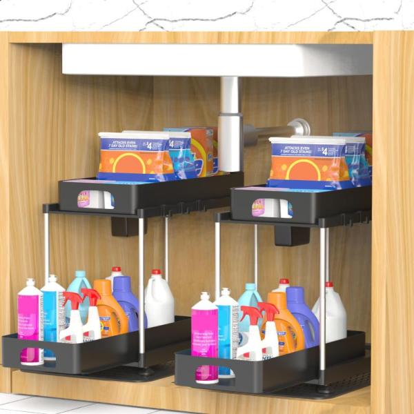 Home - Fistukit Under Sink Organizer, Jinchan White Window Curtains, Masvis Quilt Set - MSRP $11,409