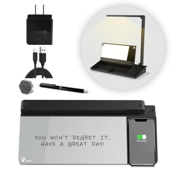 Office Products - Desk Organizer, Lamp, & Charger, Whiteboard Cleaning Kit Organizer, Miikoul Notebooks - MSRP $13,900