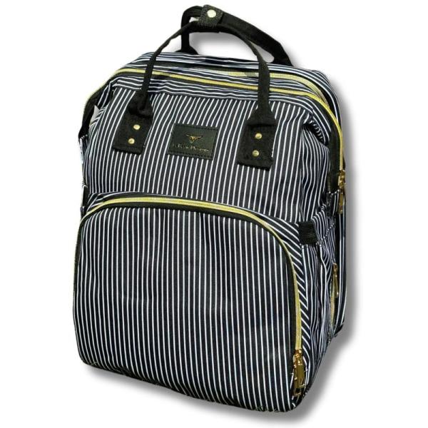 Luggage - LeBeau Designs Striped Baby Diaper Bag, Oppsviust Womens Wallet - MSRP $4,441