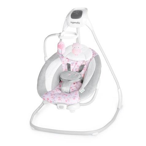 Ingenuity SimpleComfort Baby Swing, Vibrations & Nature Sounds, Pink Cassidy - MSRP $99