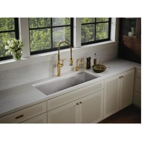 Kohler K-33665-PC-NA Single Basin Stainless Steel Kitchen Sink - MSRP $1,424