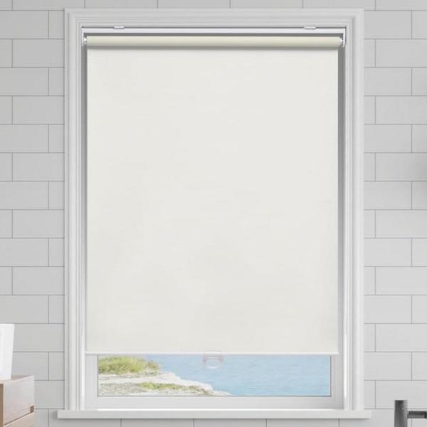 AOSKY 33" x 72" Blackout Ivory Roller Shades Cordless Blinds for Windows - MSRP $48