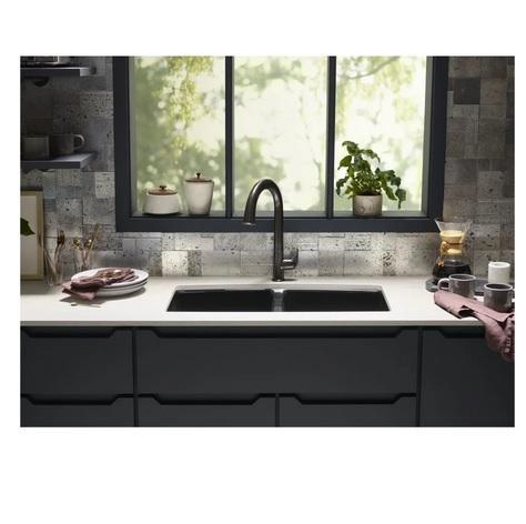 Kohler K-5846-5U-0 33" Double Basin Undermount Enameled Cast - Iron Kitchen Sink - MSRP $727