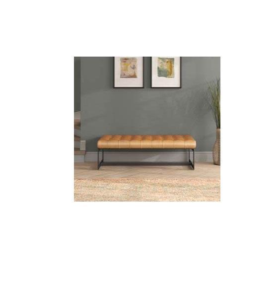 TRUCKLOAD - Furniture - Lianne Leather Bench, Albarado Counter StoolAluminum Medicine Cabinet W/3 Mirrors -MSRP $22,456