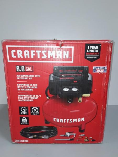 Craftsman 6 Gallon Air Compressor Only - MSRP $160