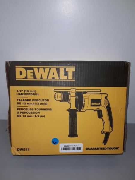 DEWALT DW511 Hammer Drill, 1/2in w/Variable Speed & Reversing - MSRP $150