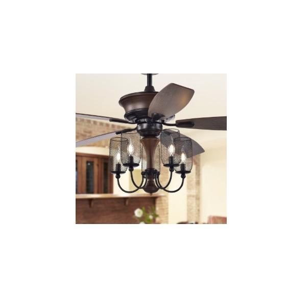 Houseware - Slatin 52" 5-light Lighted Ceiling Fan, Tiffany-style Classic Jewel Torchiere - Est Retail $6,984