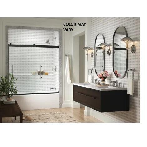 Kohler K-702419-L-BL Sliding Frameless Tub Door with Clear Glass - MSRP $823