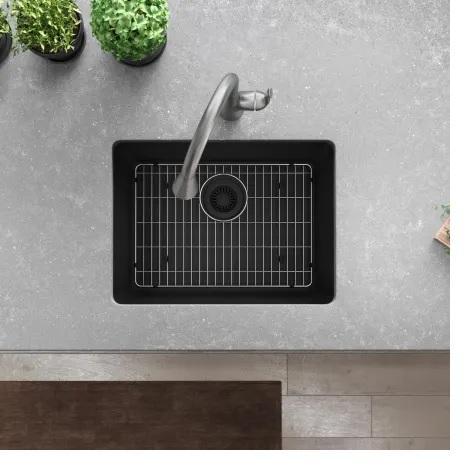 Elkay ELGU2522BK0C Single Basin Quartz Composite Kitchen Sink - MSRP $468