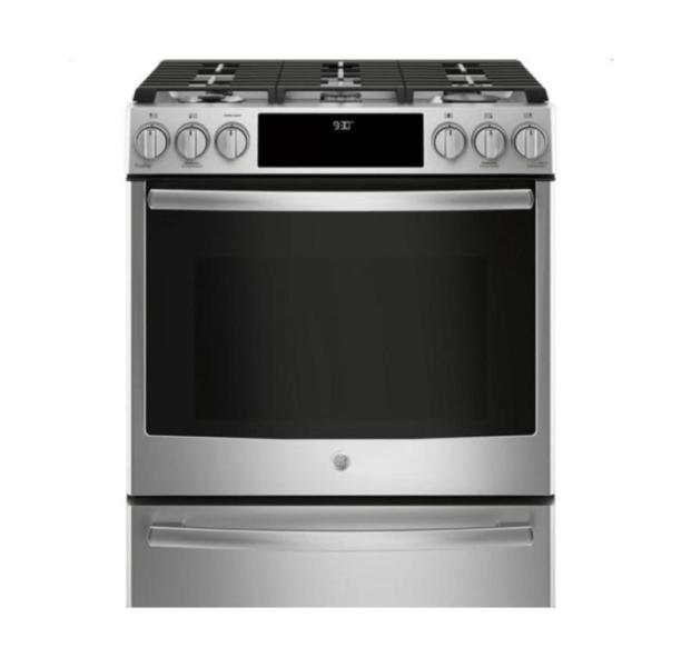 GE Burner Sealed Gas Freestanding Range in Stainless Steel - MSRP $3,233