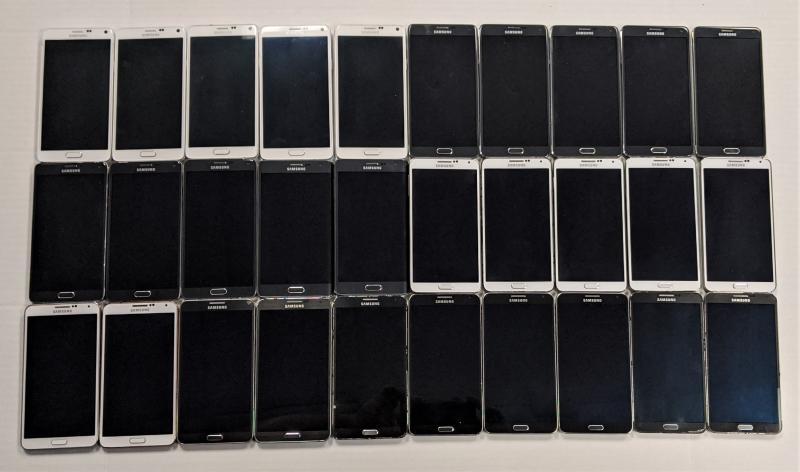 Samsung Galaxy Note 4, Edge & 3, GSM Carriers, 68 Units, MSRP $50,650