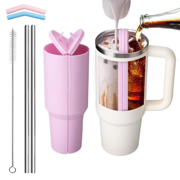 Kitchen - Silicone 2-in-1 Cup Drink Divider, Sainswin Tumbler Lid Organizer - MSRP $10,253