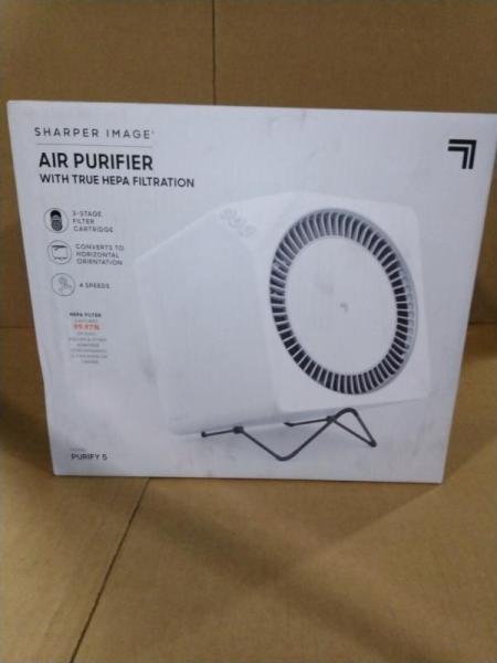 Pallet of Sharper Image Purify 5 & 3 White Air Purifiers - MSRP $4,039