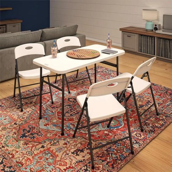 Furniture - Leighton Twin Bed with Mattress, Folding Chair Set of 4 - MSRP $1,200