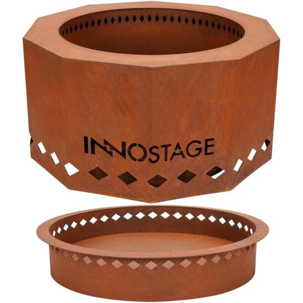 Lawn & Garden - Innostage Fire Pit, Wedding Arch Cover & Stand, Nimyau Plant Saucers - MSRP $1,802