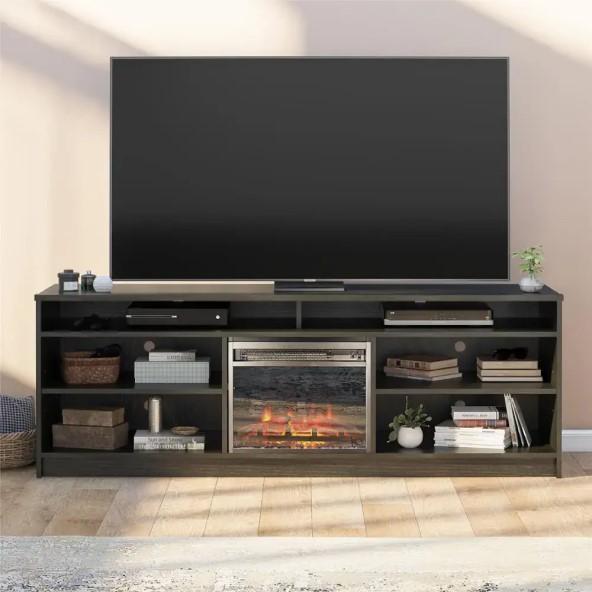 Furniture - Hendrix Fireplace TV Stand, Leighton Twin Bed - MSRP $2,116