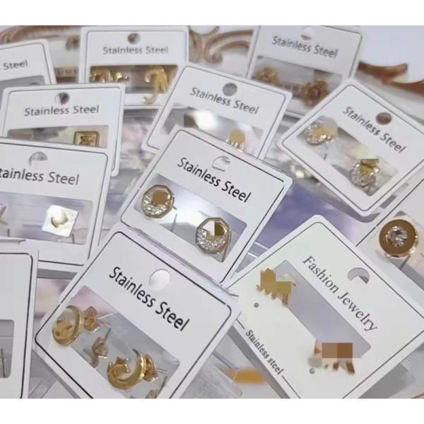 400pairs - Fashion Earrings Stainless Steel Variety Pack