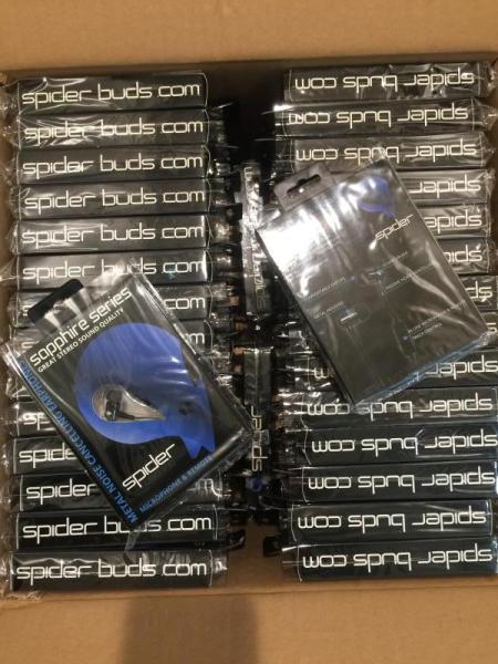 Box of 60 Great Sound Quality Sapphire Earbuds-Earphone Remote & MIC
