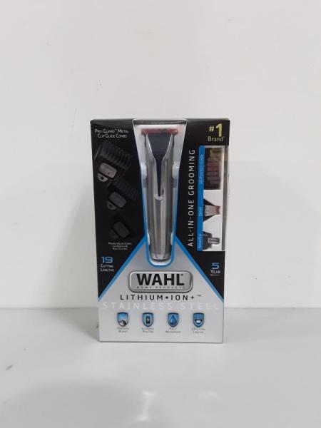 Wahl Lithium Ion All In One Stainless Steel Cordless Electric Beard Trimmer - Est Retail $69