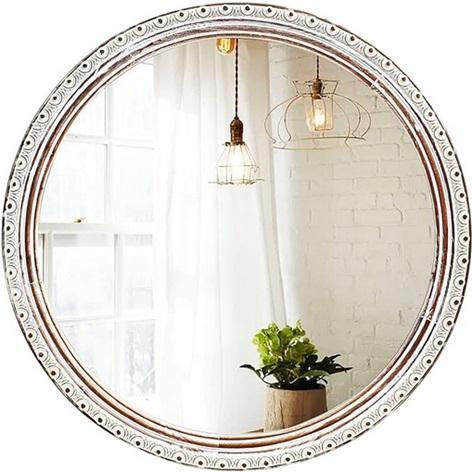 Home - Round Decorative Mirrors, Cordless Zebra Blinds, Forest Canvas Wall Art, Faux Flower Candle Rings - MSRP $7,244