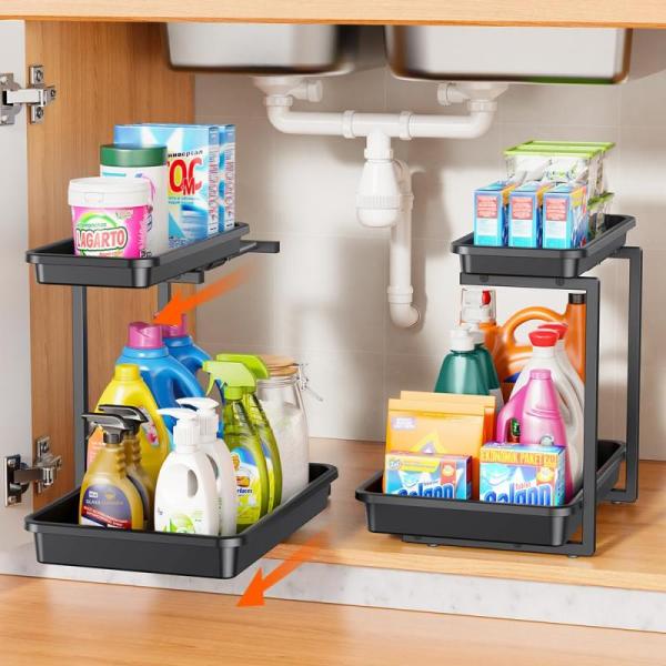 Kitchen - Sotfamily Under Sink Organizer, Rachelle's Easter Gift Bags, Flexzion Marble Cheese Board - MSRP $7,984