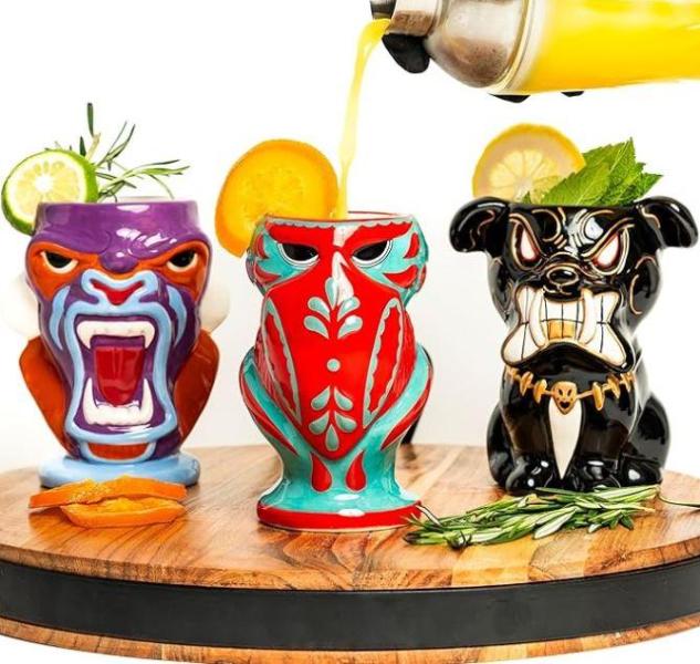 Kitchen - Tikizoo Tiki Mugs Set of 3, Audecook Hot Pot Electric - MSRP $3,363