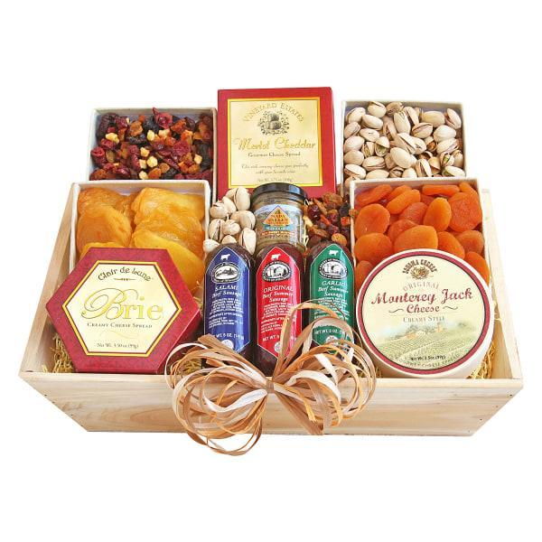 Grocery - California Delicious Meat and Cheese Gift Crate, Gift Basket Village Charcuterie Board - MSRP $2,316