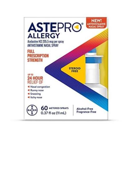 Health & Beauty - Astepro Astepro Allergy Antihistamine Nasal Spray, Allergy Medicine, 60 Metered Sprays - 0.37 fl oz - MSRP $1,199