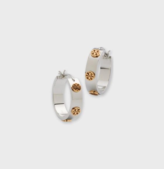 Jewelry - Tory Burch Miller Gold-Tone Studded Hoop Earrings, Jenny Bird Andi Paper Clip Chain - Original MSRP $2,411.10