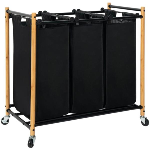 STORAGE MANIAC 3 Section Laundry Sorter 3 Bag Laundry - MSRP $41