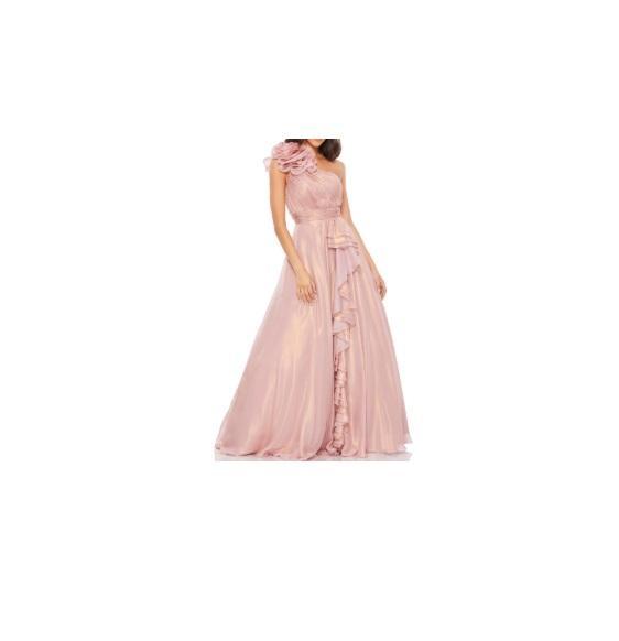 Apparel- Mac Duggal Iridescent One Shoulder Rosette Ball Gown, La Blanca 1pc Swim, Good American - Original MSRP $2,260