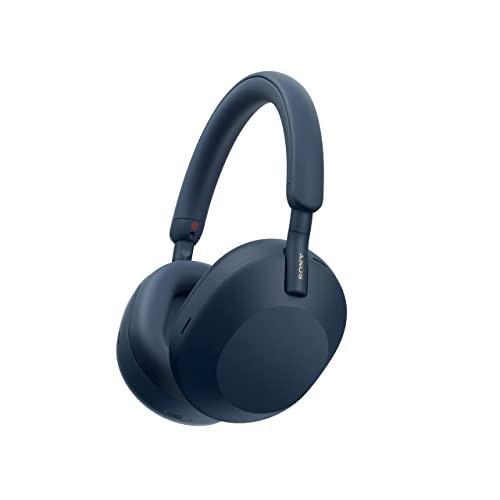 Sony - WH1000XM5 Wireless Noise-Canceling Over-the-Ear Headphones - Blue - MSRP $399