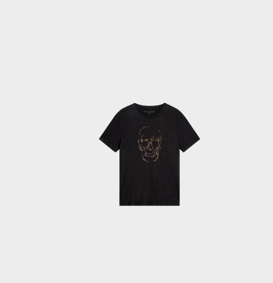 Apparel - John Varvatos Embellished Skull Graphic Tee, SKIMS Essential Long Sleeve Bodysuit - Original MSRP $1,667.96