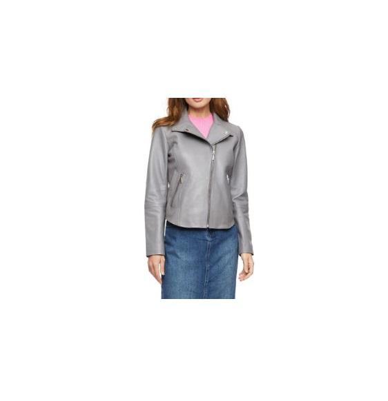 Apparel - Bernardo Leather Moto Jacket, Grooved Faux Fur Jacket, Shiny Heavy Walker Puffer Jacket -Original MSRP $1,905
