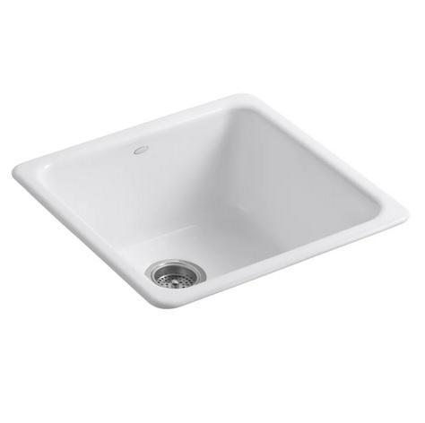 Kohler K-6587-0  Iron Tones 20-7/8" Drop In Single Basin Cast Iron Kitchen Sink - MSRP $671