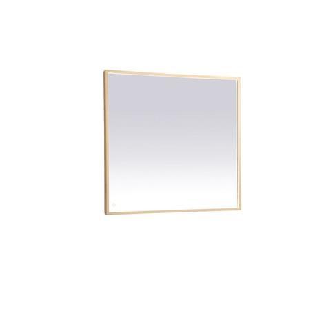Elegant Lighting MRE63640BR Rectangular Aluminum Framed Bathroom Wall Mirror - MSRP $558