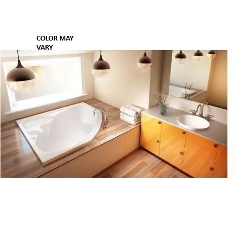 Jacuzzi C800959 Drop In Corner Soaking Bathtub with Center Drain - MSRP $1,284