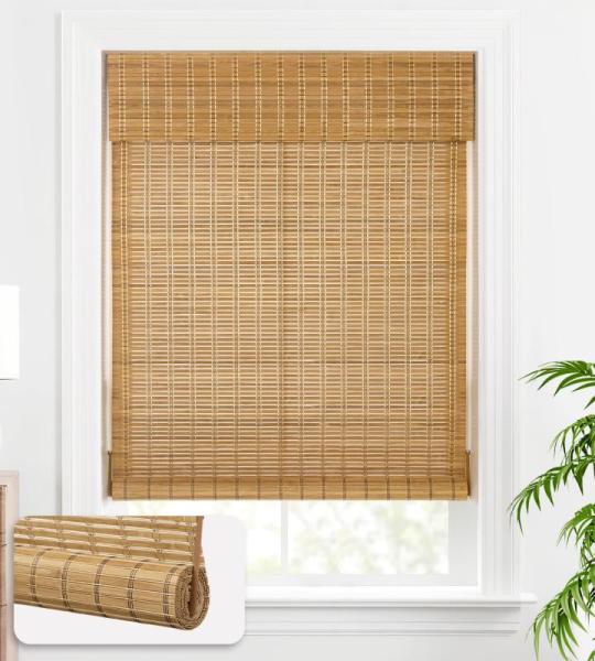 LazBlinds Cordless Bamboo Blinds Bamboo Roll Up Shades - MSRP $40