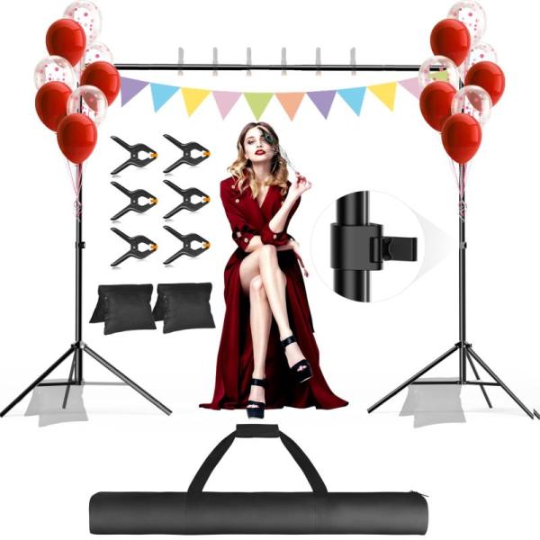 GLOSHOOTING 10ft x 10ft Adjustable Backdrop Stand Photo Video Studio - MSRP $47