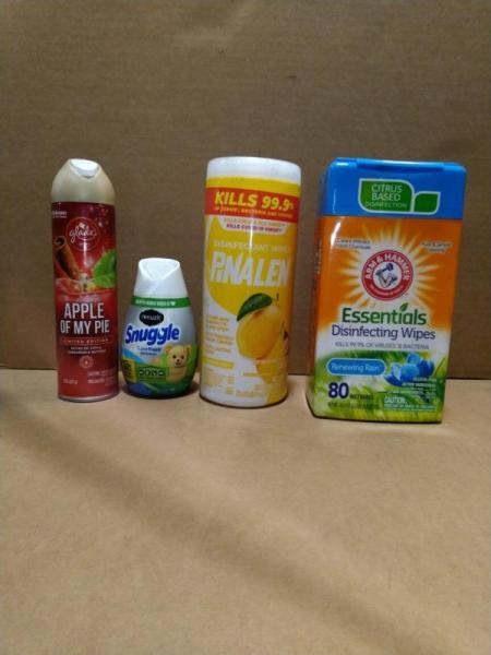 Home - Arm Hammer Essentials Disinfecting Wipes, Glade 8oz Aerosol Apple Of My Pie - MSRP $4,166