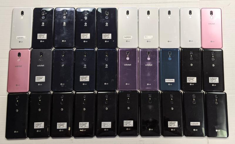 LG Stylo 5X, 5, 4+, & 4, Mixed Carriers, 37 Units, Refurb, MSRP $9,600